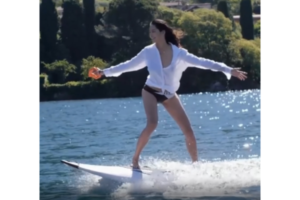 YuJet Surfer XT jetboard girl in action