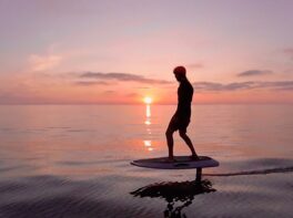 E-Foil Surfboard Mallorca Sunset