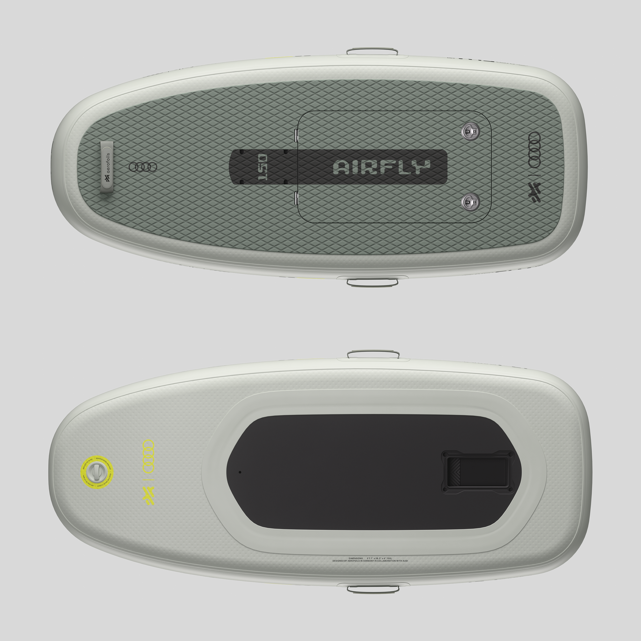 Aerofoils Airfly Inflatable eFoil top view both sides
