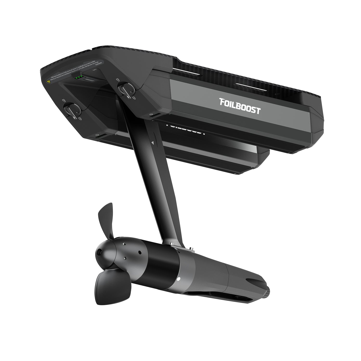 Waydoo FoilBoost foil assist carbon propulsion unit on white background