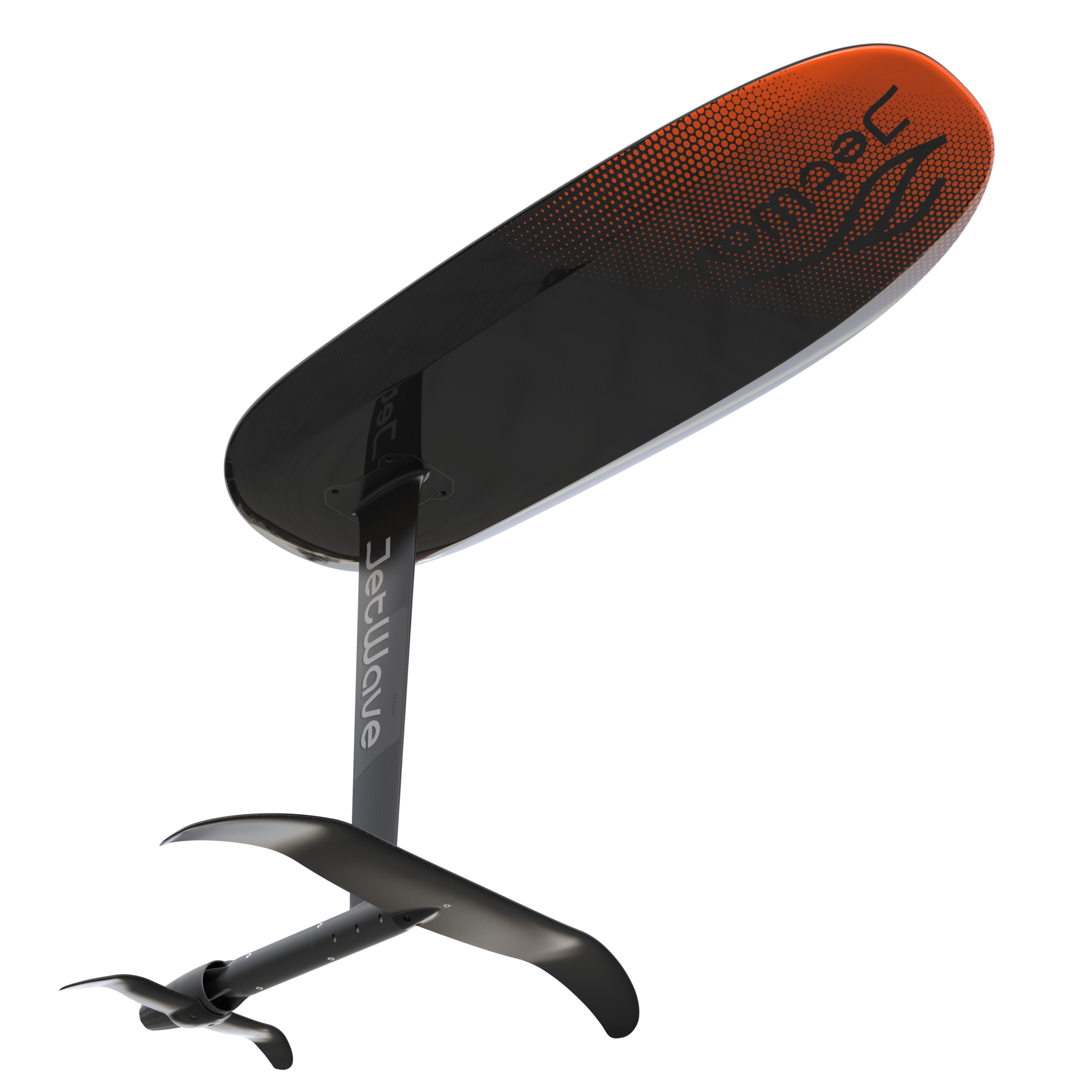 JetWave Carbon 75 eFoil in Supernova colour assembled with foil