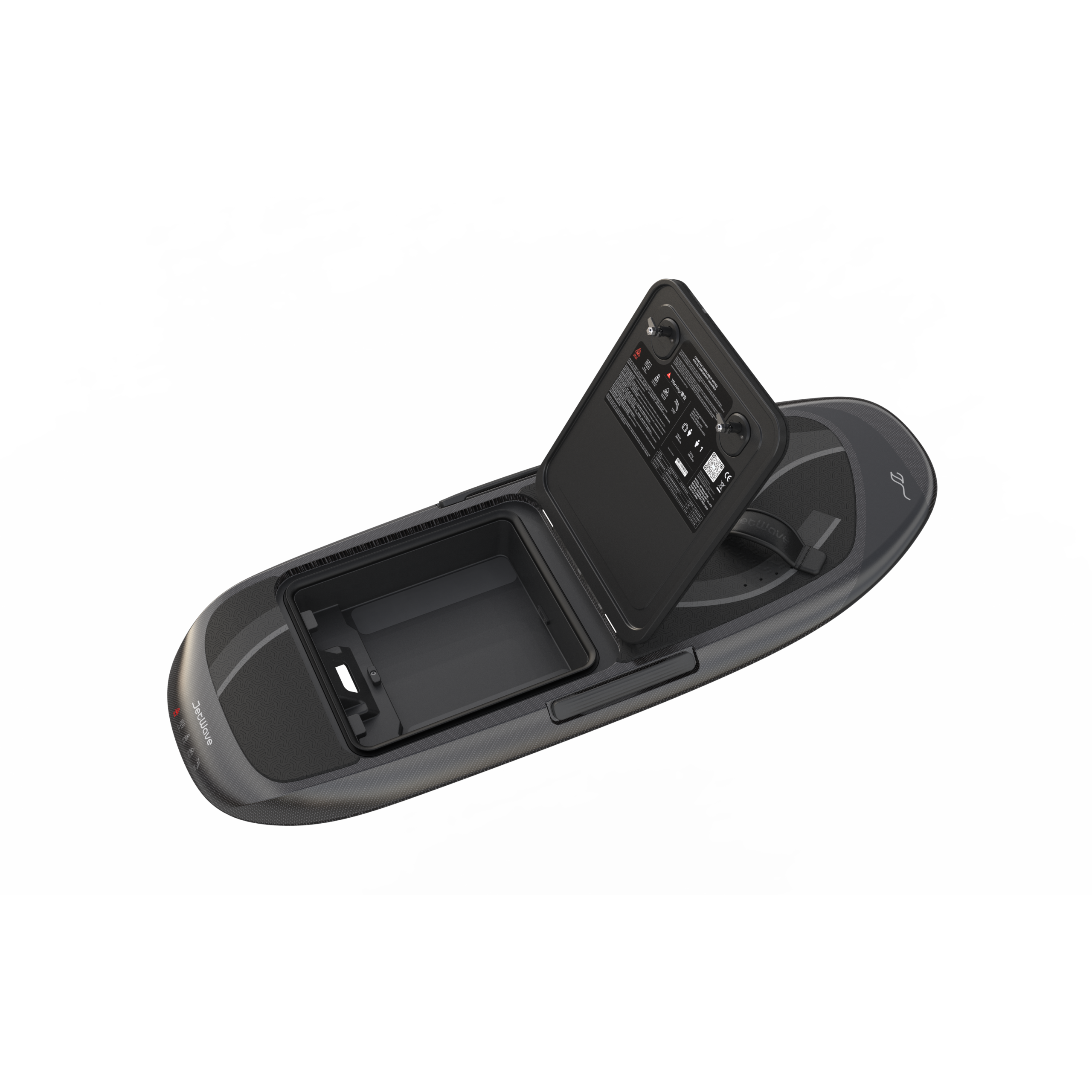 JetWave Carbon 55 board with open battery compartment