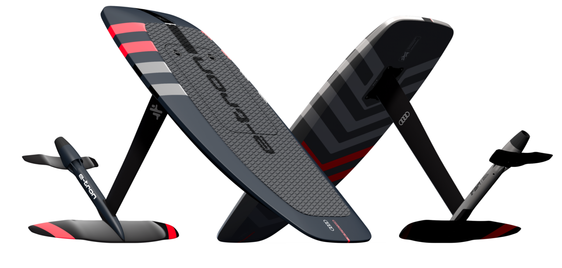 2 Audi e-tron E-Foil back and front view