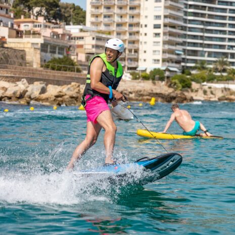 Surfers at Wave Lovers Headquarters in Port Calanova