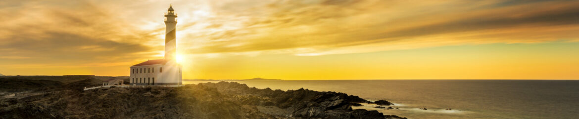 Sunset at the lighthouse in Menorca