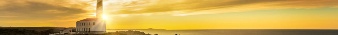 Sunset at the lighthouse in Menorca